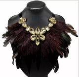 Bling Feather Necklace  *Multiple Colors